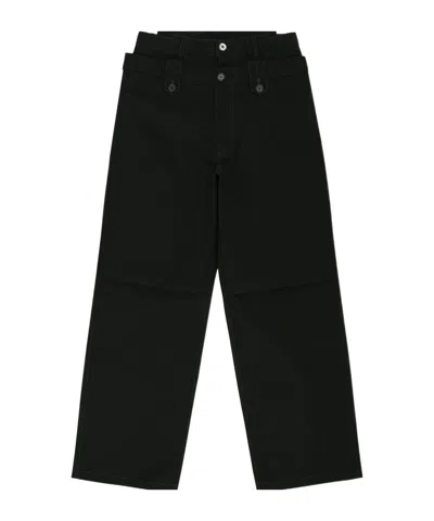 Andersson Bell Double-belted Wide-leg Pants In Black