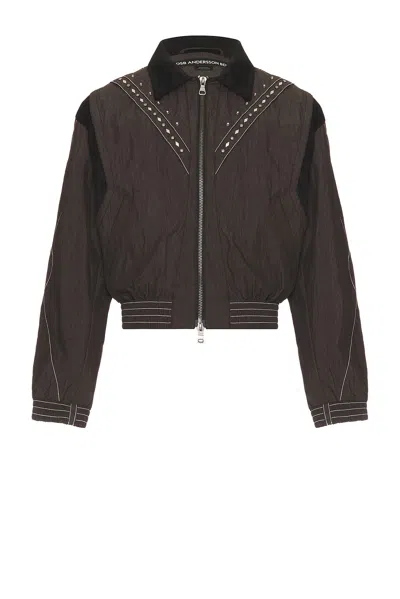 Andersson Bell Dua Metal Blouson Jacket In Charcoal