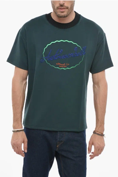 Andersson Bell Embroidered Crewneck T-shirt In Green