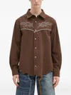Andersson Bell Lemmans Faux-suede Shirt In Brown