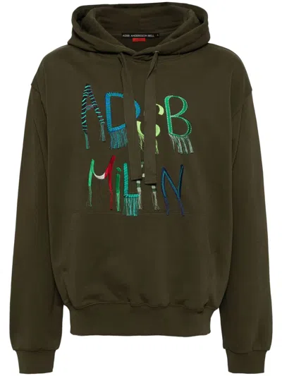 Andersson Bell Embroidery Hoodie In Green