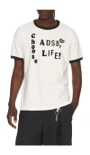 Andersson Bell Essential Adsb Flocking Ringer T-shirt In White