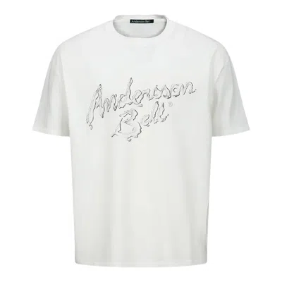 Andersson Bell Essential Unisex Liquid Logo Tee In White