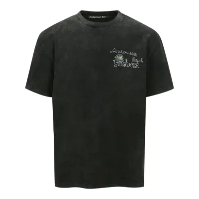 Andersson Bell Essential Unisex Pigment Sun Tee In Black