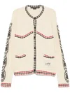 Andersson Bell Textured Knit White Cardigan In Neutrals