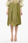 Andersson Bell Faux Leather Pleated Skirt With Silver-tone Buckle