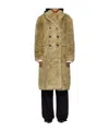 Andersson Bell Fields Buttons Faux Fur Coat In Brown