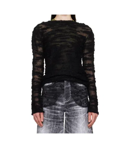 Andersson Bell Fifi Button Knit Sweater In Black
