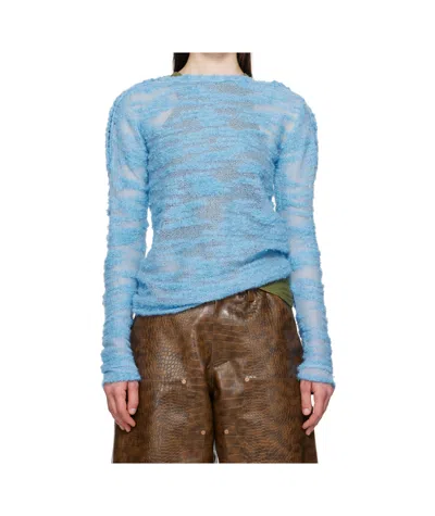 Andersson Bell Fifi Button Knit Sweater In Blue