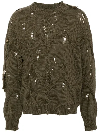 Andersson Bell Fisherman Pullover In Khaki