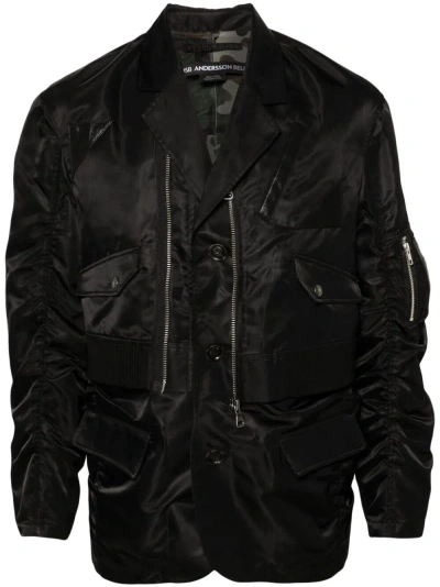 Andersson Bell Flight Zip-up Bomber Jacket In Black  