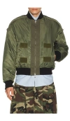 Andersson Bell Flight Layered Washed Bomber Jacket In Green