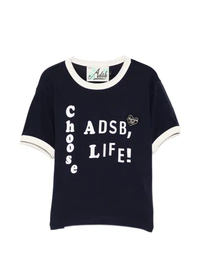 Andersson Bell Flocking Baby Ringer T-shirt In Blue