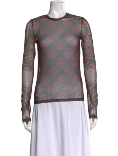 Pre-owned Andersson Bell Floral Print Crew Neck Top In Multi