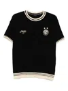 Andersson Bell Football-number Knitted Top In Black