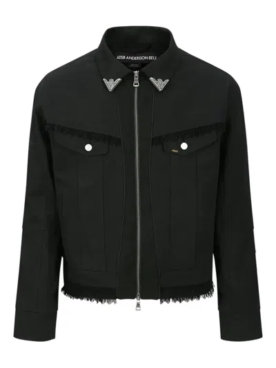 Andersson Bell Fringed-detailed Jacket In Black