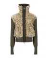 Andersson Bell Fur Combo Knit Cardigan In Brown