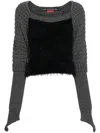 Andersson Bell Grob Gestricktes Oberteil Aus Faux Fur In Grau