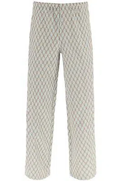 Pre-owned Andersson Bell Geometric Jacquard Pants With Side Opening In Beige