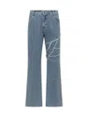 Andersson Bell Ghentel Raw-cut Flared Jeans In Blue