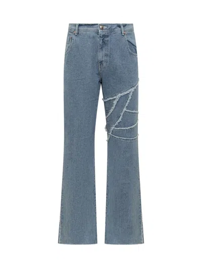 Andersson Bell Ghentel Raw-cut Flared Jeans In Blue