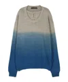 Andersson Bell Gradient Henley Collar Sweater In Multi