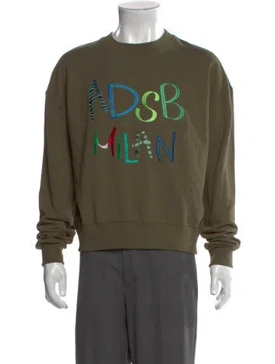 Pre-owned Andersson Bell Graphic Print Crew Neck Sweatshirt In Green
