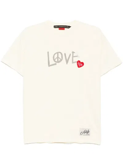 Andersson Bell Graphic-print T-shirt In Ecru