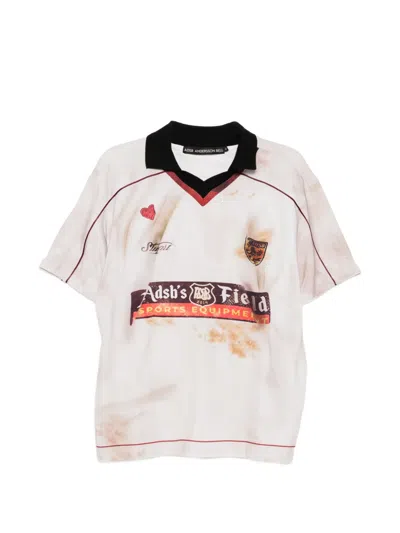 Andersson Bell Graphic-print Cutaway T-shirt In White