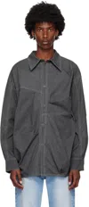 Andersson Bell Gray Alice Dyed Shirt In Charcoal