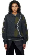 Andersson Bell Gray & Khaki Argyle Fisherman Polo