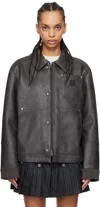 Andersson Bell Gray Carpenter Faux-leather Jacket In Grey