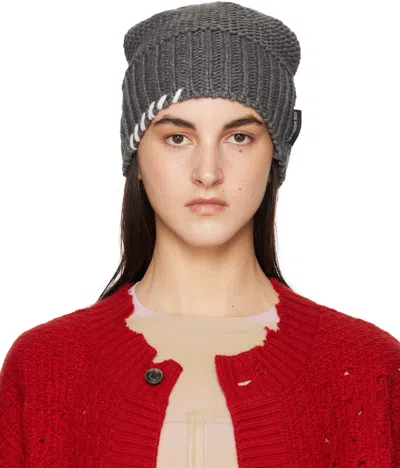 Andersson Bell Gray Milano Wool Beanie In Charcoal