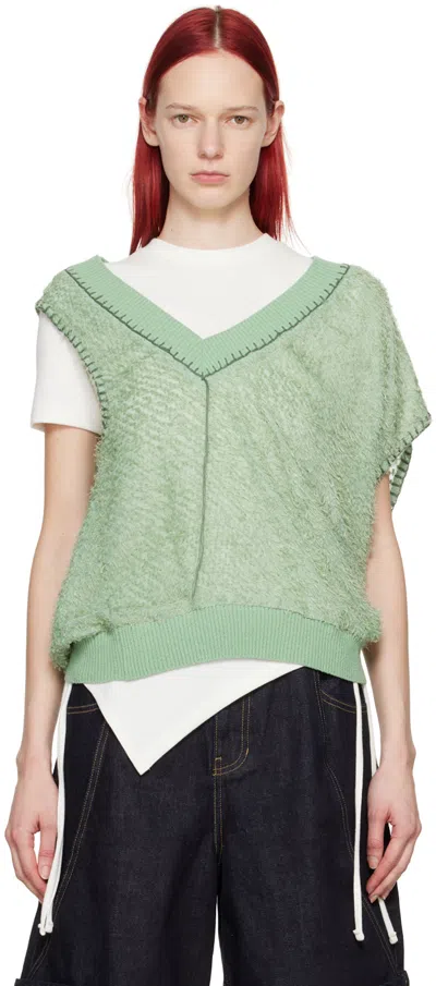Andersson Bell Green Asymmetrical Vest