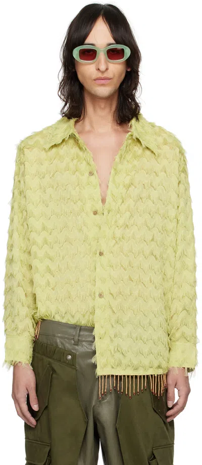 Andersson Bell Green Bird Shirt In Olive