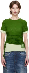 Andersson Bell Cindy String Layered T-shir In Green