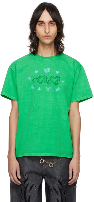 Andersson Bell Logo-embroidered T-shirt In Green