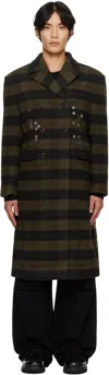 Andersson Bell Green Lacie Check Buttons Coat In Green