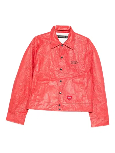 Andersson Bell Guitarist-print Tyvek Jacket In Red