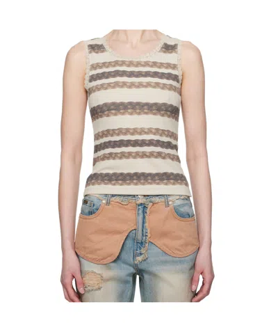 ANDERSSON BELL HAIR BRAID-STRIPE TANK TOP