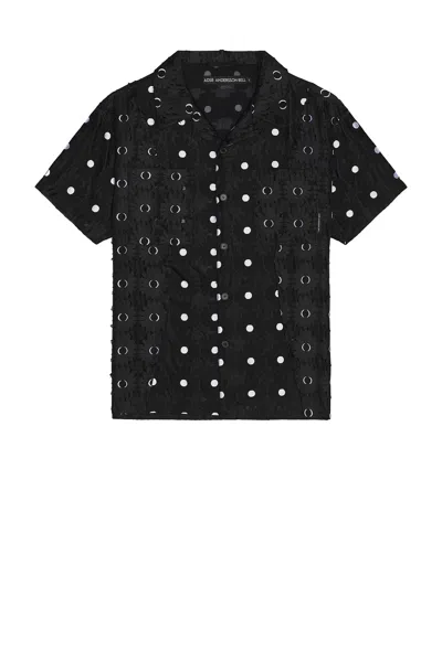 Andersson Bell Half Sheer Flower Shirt In Black