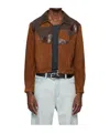 Andersson Bell Harvey Patchwork Suede Jacket In Brown