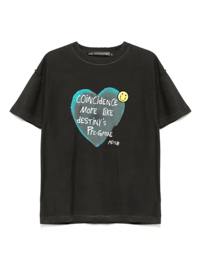 Andersson Bell Heart Message T-shirt In Grau