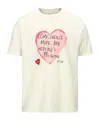 Andersson Bell Off-white Heart Message T-shirt In Off White
