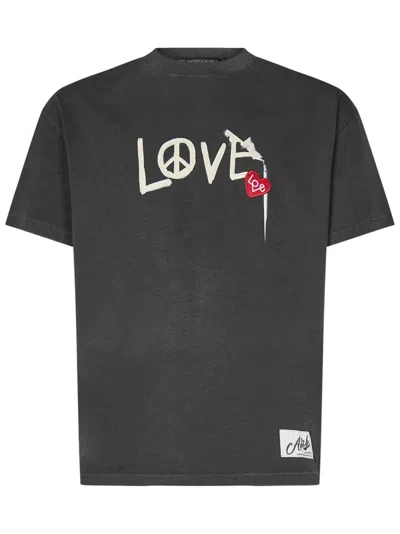 Andersson Bell Heart Patch Cotton Jersey T-shirt In Grey