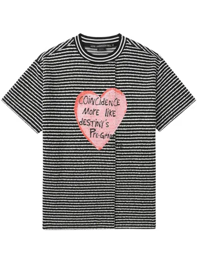 Andersson Bell Heart-print T-shirt In Black