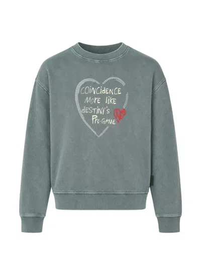 Andersson Bell Heart-graphic Sweatshirt In Gray