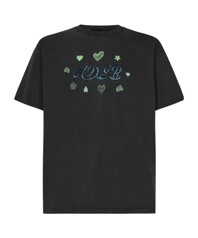 Andersson Bell Hearts Card T-shirt In Charcoalcharcoal