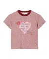 Andersson Bell Essential Heart Message Striped Tee In Multi