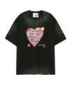 Andersson Bell Black Essential Spray Wash Heart Message T-shirt In Black